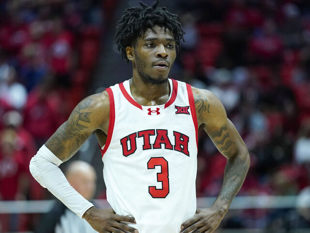 SALT LAKE CITY, UT - NOVEMBER 08: Utah Utes guard Don McHenry #3 awaits a free throw during a college basketball game between the Weber State Wildcats and the Utah Utes on November 8, 2025, at the John M. Huntsman Center in Salt Lake City, UT.