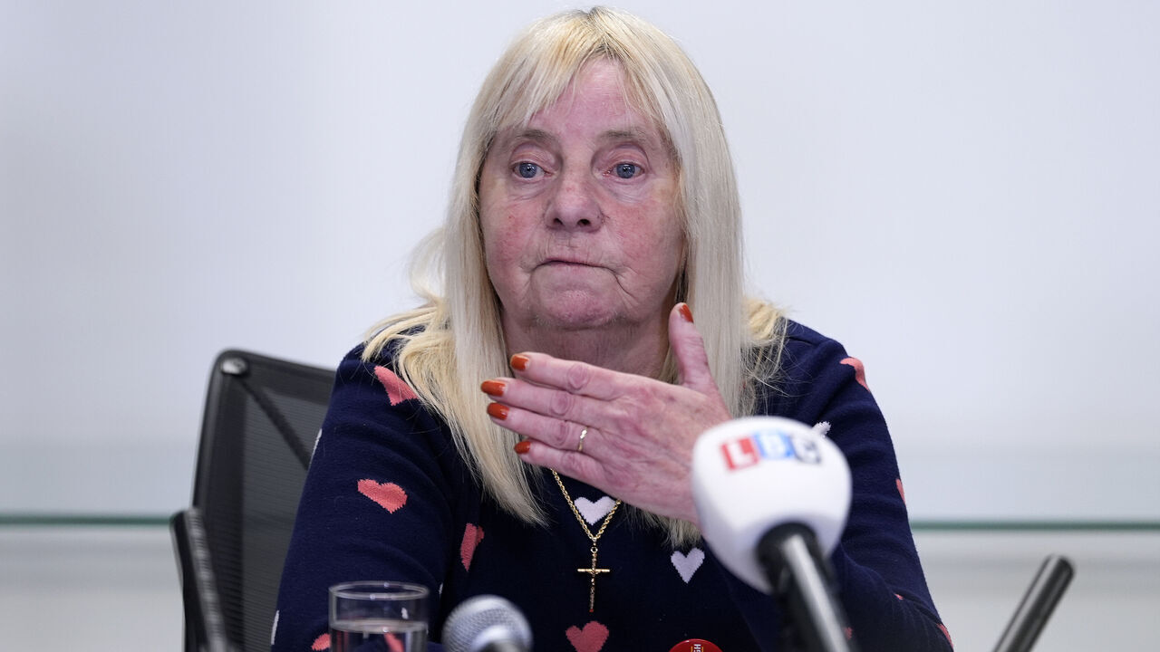 Margaret Aspinall, the mother of 18-year-old James Aspinall, during a press conference at the offices of law firm Broudie Jackson Canter in Liverpool, following the release of the IOPC report into the actions of the police during and after the 1989 Hillsborough stadium disaster. Picture date: Tuesday December 2, 2025.