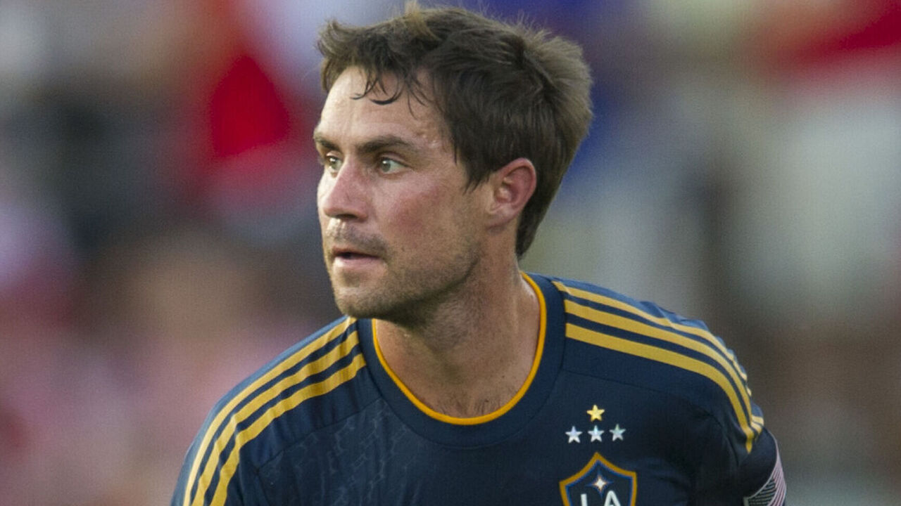 FRISCO, TX - AUGUST 11: Todd Dunivant #2 of the Los Angeles Galaxy looks on against FC Dallas on August 11, 2013 at FC Dallas Stadium in Frisco, Texas.