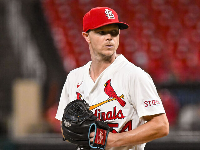 ST. LOUIS, MO - JUL 08: St. Louis Cardinals pitcher Sonny Gray (54) sets himself before throwing a pitch during a game where the St. Louis Cardinals hosted the Washington Nationals on Tuesday July 08, 2025, at Busch Stadium in St. Louis MO
