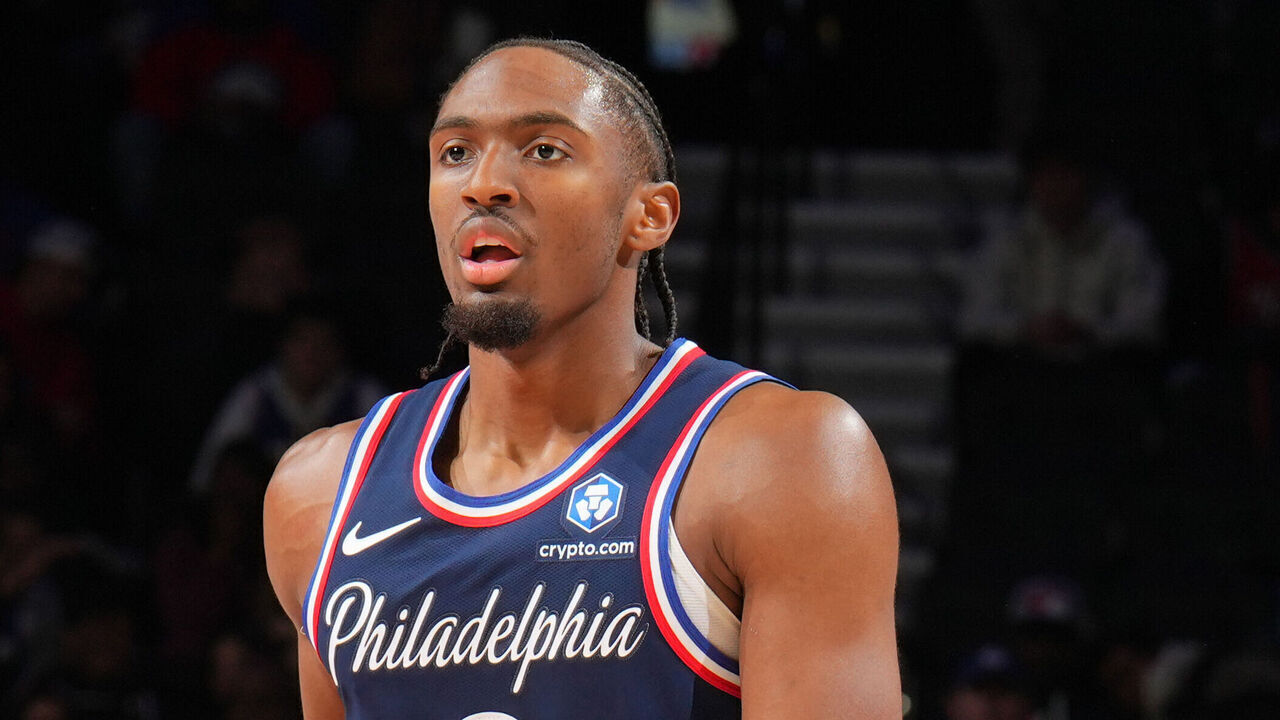 PHILADELPHIA, PA - DECEMBER 2: Tyrese Maxey #0 of the Philadelphia 76ers handles the ball during the game against the Washington Wizards on December 2, 2025 at the Wells Fargo Center in Philadelphia, Pennsylvania NOTE TO USER: User expressly acknowledges and agrees that, by downloading and/or using this Photograph, user is consenting to the terms and conditions of the Getty Images License Agreement. Mandatory Copyright Notice: Copyright 2025 NBAE