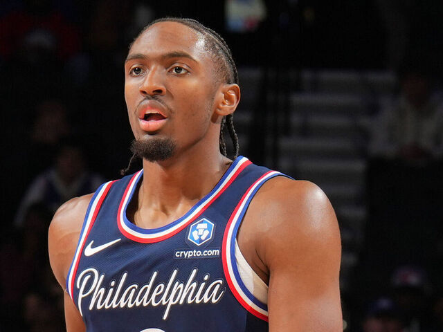 PHILADELPHIA, PA - DECEMBER 2: Tyrese Maxey #0 of the Philadelphia 76ers handles the ball during the game against the Washington Wizards on December 2, 2025 at the Wells Fargo Center in Philadelphia, Pennsylvania NOTE TO USER: User expressly acknowledges and agrees that, by downloading and/or using this Photograph, user is consenting to the terms and conditions of the Getty Images License Agreement. Mandatory Copyright Notice: Copyright 2025 NBAE