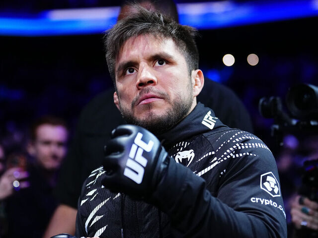 SEATTLE, WASHINGTON - FEBRUARY 22: Henry Cejudo prepares to face Song Yadong of China in a bantamweight fight during the UFC Fight Night event at Climate Pledge Arena on February 22, 2025 in Seattle, Washington.