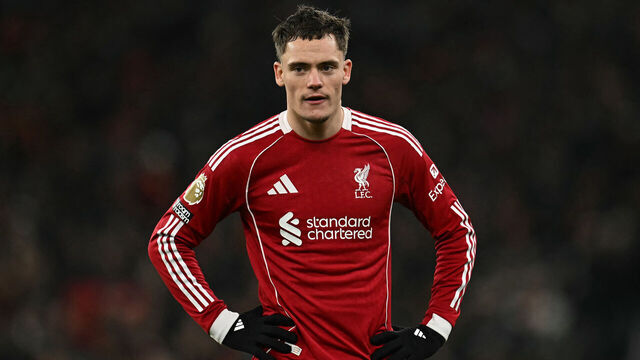 Liverpool's German midfielder #07 Florian Wirtz reacts during the English Premier League football match between Liverpool and Sunderland at Anfield in Liverpool, north west England on December 3, 2025. / RESTRICTED TO EDITORIAL USE. No use with unauthorized audio, video, data, fixture lists, club/league logos or 'live' services. Online in-match use limited to 120 images. An additional 40 images may be used in extra time. No video emulation. Social media in-match use limited to 120 images. An additional 40 images may be used in extra time. No use in betting publications, games or single club/league/player publications. /