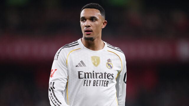 Trent Alexander-Arnold right-back of Real Madrid and England during the La Liga EA Sports match between Athletic Club and Real Madrid CF at Estadio de San Mames on December 3, 2025 in Bilbao, Spain.