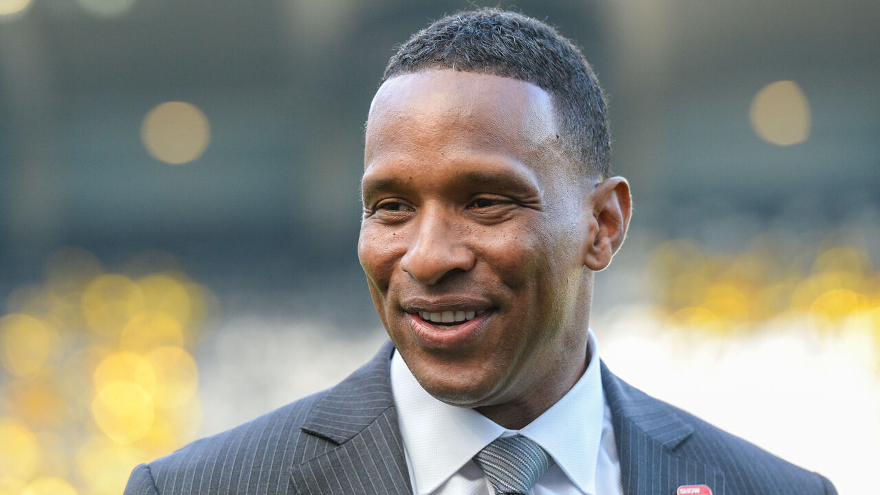 NEWCASTLE UPON TYNE, ENGLAND - MAY 16: Former Newcastle goalkeeper Shaka Hislop before the Premier League match between Newcastle United and Arsenal at St. James Park on May 16, 2022 in Newcastle upon Tyne, England.