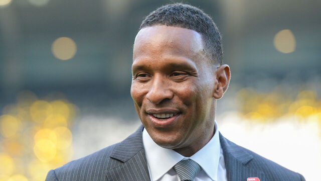 NEWCASTLE UPON TYNE, ENGLAND - MAY 16: Former Newcastle goalkeeper Shaka Hislop before the Premier League match between Newcastle United and Arsenal at St. James Park on May 16, 2022 in Newcastle upon Tyne, England.