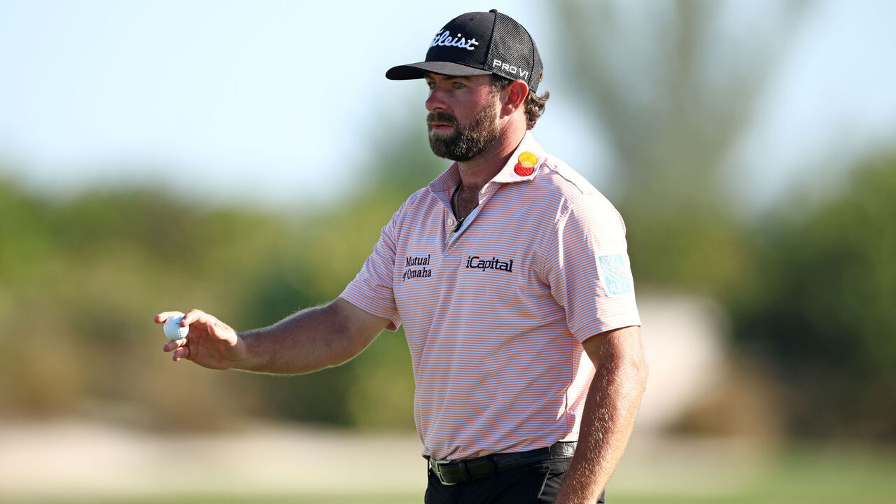 NASSAU, BAHAMAS - DECEMBER 05: Cameron Young of the United States reacts to his putt on the 17th green during the second round of the Hero World Challenge 2025 at Albany Golf Course on December 05, 2025 in Nassau, Bahamas.