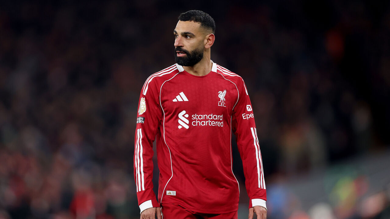 LIVERPOOL, ENGLAND - DECEMBER 03: Mohamed Salah of Liverpool during the Premier League match between Liverpool and Sunderland at Anfield on December 03, 2025 in Liverpool, England.