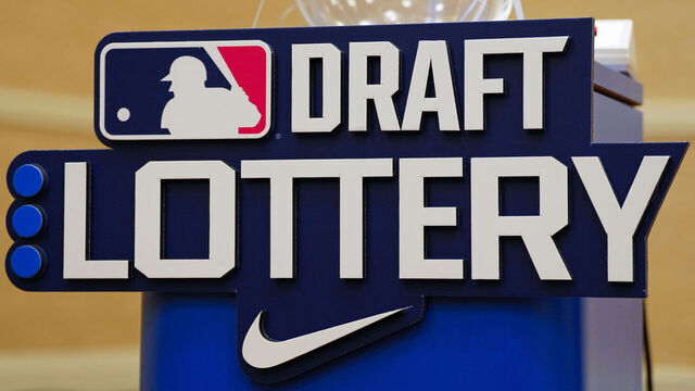 DALLAS, TX - DECEMBER 10: A detail shot of signage prior to the Draft Lottery at the 2024 MLB Winter Meetings at Hilton Anatole on Tuesday, December 10, 2024 in Dallas, Texas.