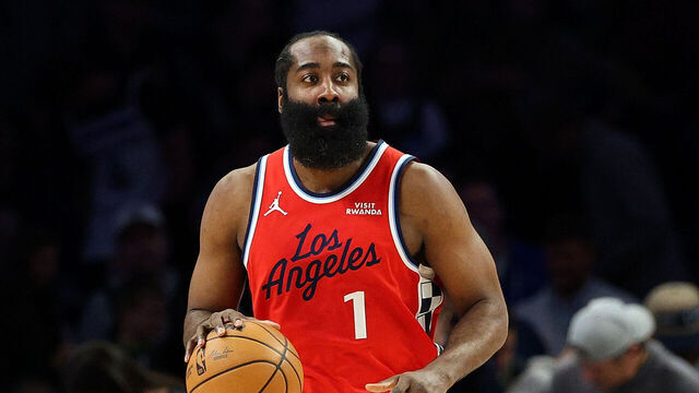 MINNEAPOLIS, MINNESOTA - DECEMBER 06: James Harden #1 of the LA Clippers dribbles the ball against the Minnesota Timberwolves in the first quarter at Target Center on December 06, 2025 in Minneapolis, Minnesota.