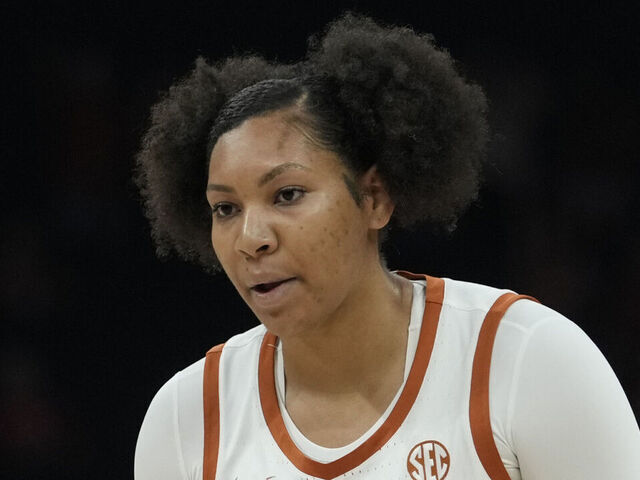 AUSTIN, TEXAS - NOVEMBER 7: Breya Cunningham #25 of the Texas Longhorns shoots during the first half against the Richmond Spiders at Moody Center on November 7, 2025 in Austin, Texas.