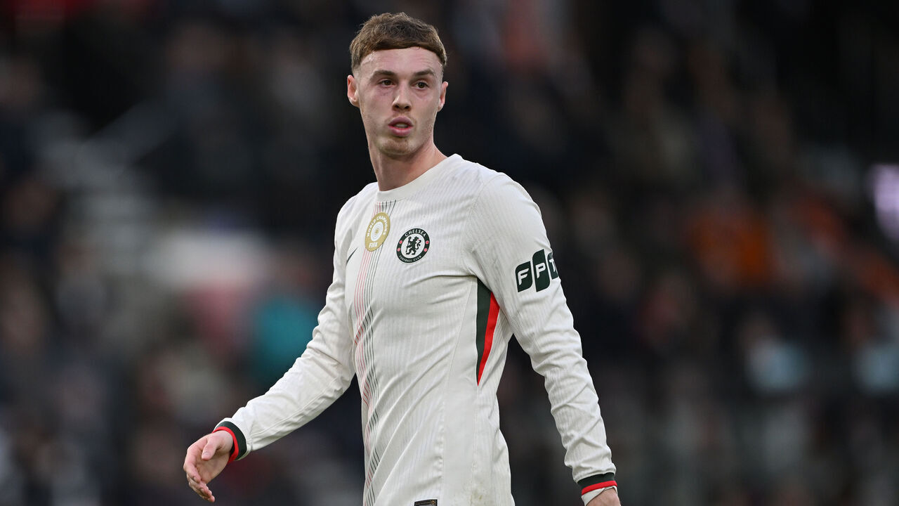 BOURNEMOUTH, ENGLAND - DECEMBER 06: Cole Palmer of Chelsea looks on during the Premier League match between Bournemouth and Chelsea at Vitality Stadium on December 06, 2025 in Bournemouth, England.