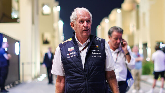 ABU DHABI, UNITED ARAB EMIRATES - DECEMBER 5: Oracle Red Bull Racing Team Consultant Dr Helmut Marko walks in the paddock during practice ahead of the F1 Grand Prix of Abu Dhabi at Yas Marina Circuit on December 5, 2025 in Abu Dhabi, United Arab Emirates.