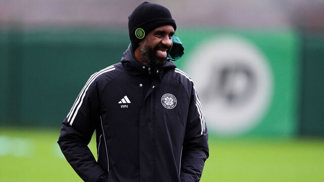 Celtic manager Wilfried Nancy during a training session at the Lennoxtown Training Complex. Picture date: Wednesday December 10, 2025.