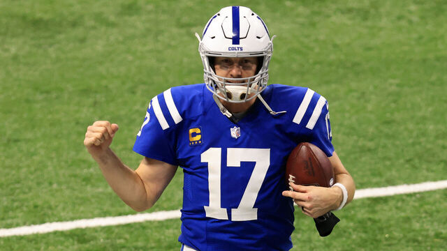 INDIANAPOLIS, INDIANA - JANUARY 03: Philip Rivers #17 of the Indianapolis Colts walks off the field after a win over the Jacksonville Jaguars at Lucas Oil Stadium on January 03, 2021 in Indianapolis, Indiana.