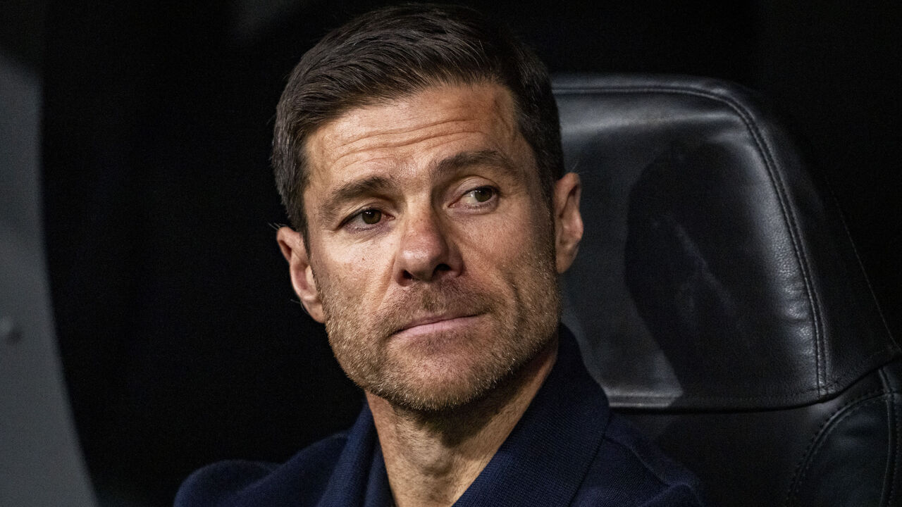 MADRID, SPAIN - DECEMBER 10: Xabi Alonso, head coach of Real Madrid, sits on the bench during the UEFA Champions League 2025/26 League Phase MD6 match between Real Madrid C.F. and Manchester City at Estadio Santiago Bernabeu on December 10, 2025 in Madrid, Spain.