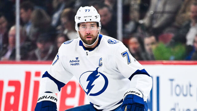 MONTREAL, CANADA - DECEMBER 09: Victor Hedman #77 of the Tampa Bay Lightning skates during the first period against the Montréal Canadiens at the Bell Centre on December 9, 2025 in Montreal, Quebec, Canada. The Tampa Bay Lightning defeated the Montréal Canadiens 6-1.