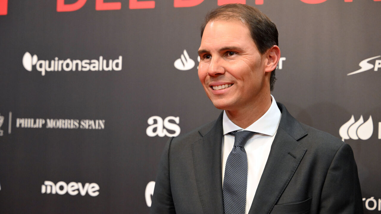 MADRID, SPAIN - DECEMBER 01: Tennis player Rafael Nadal poses at the photocall of the AS Sports Awards at the Palace Hotel on December 1, 2025, in Madrid, Spain. The AS Sports Awards are annual prizes awarded by the sports daily AS to recognize outstanding athletes, teams and sports figures throughout the year. This year's edition was a tribute to tennis player Rafael Nadal, who received the Sports Legend Award.