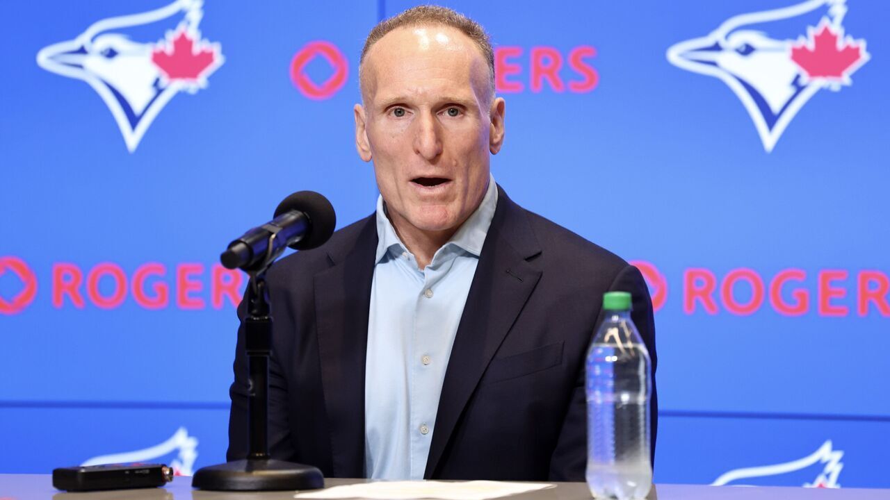 TORONTO, ON - October 2 Blue Jays President Mark Shapiro answers questions from the media. The Toronto Blue Jays held their final press conferences of the year at the Rogers Centre following the end of their season. October 2 2024 Richard Lautens/Toronto Star (Richard Lautens/Toronto Star via Getty Images)