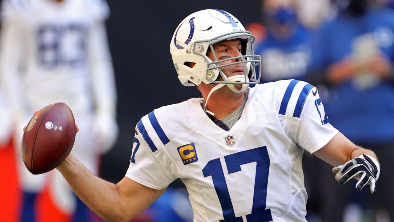 HOUSTON, TEXAS - DECEMBER 06: Philip Rivers #17 of the Indianapolis Colts attempts a pass against the Houston Texans during the first half at NRG Stadium on December 06, 2020 in Houston, Texas.