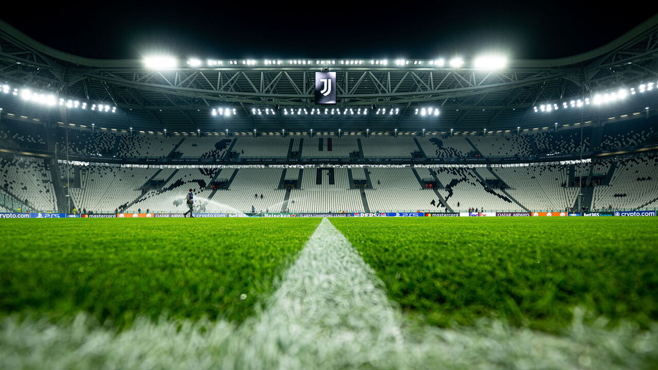 TURIN, ITALY - DECEMBER 10: General view inside the stadium prior to the UEFA Champions League 2025/26 League Phase MD6 match between Juventus and Pafos FC at Juventus Stadium on December 10, 2025 in Turin, Italy.