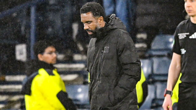 GLASGOW, SCOTLAND - DECEMBER 14: Celtic Manager Wilfried Nancy looks dejected during a Premier Sports Cup Final match between St Mirren and Celtic at Barclays Hampden, on December 14, 2025, in Glasgow, Scotland.
