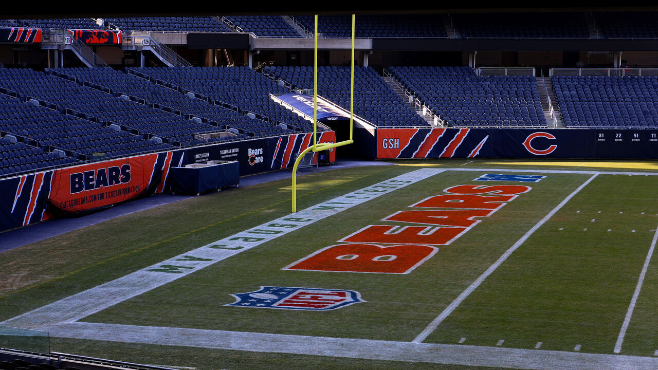CHICAGO - DECEMBER 11: South end zone of Soldier Field, home of the Chicago Bears football team in Chicago, Illinois on December 11, 2018.