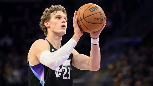 SALT LAKE CITY, UTAH - DECEMBER 15: Lauri Markkanen #23 of the Utah Jazz in action during the first half of a game against the Dallas Mavericks at Delta Center on December 15, 2025 in Salt Lake City, Utah.