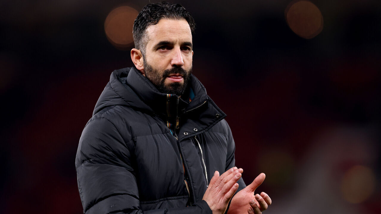 MANCHESTER, ENGLAND - DECEMBER 15: Ruben Amorim, Manager of Manchester United during the Premier League match between Manchester United and Bournemouth at Old Trafford on December 15, 2025 in Manchester, England.
