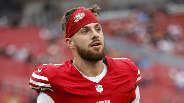 SANTA CLARA, CA - DECEMBER 14: Ricky Pearsall #1 of the San Francisco 49ers before the game against the Tennessee Titans at Levi's Stadium on December 14, 2025 in Santa Clara, California. The 49ers defeated the Titans 37-24.