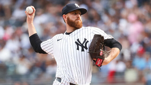 NEW YORK, NY - SEPTEMBER 27: Paul Blackburn #58 of the New York Yankees pitches during the game against the Baltimore Orioles at Yankee Stadium on September 27, 2025 in New York, New York.