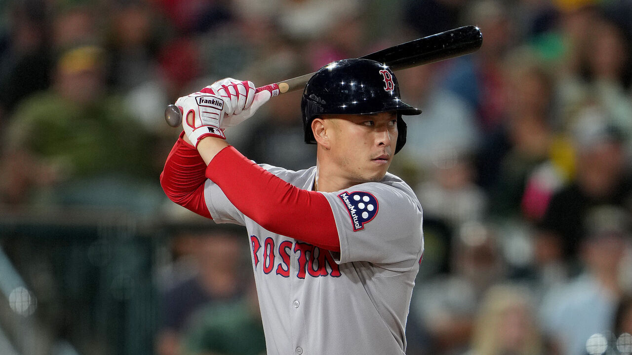 SACRAMENTO, CALIFORNIA - SEPTEMBER 09: Rob Refsnyder #30 of the Boston Red Sox bats against the Athletics in the top of the third inning at Sutter Health Park on September 09, 2025 in Sacramento, California.