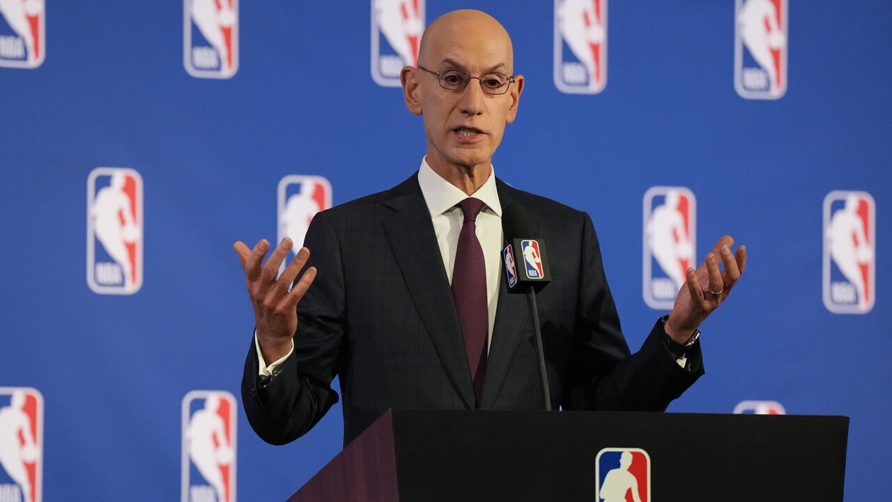 Basketball: NBA Commissioner Adam Silver speaks to the media during a press conference at the St. Regis Hotel New York, NY 9/10/2025CREDIT: Erick W. Rasco