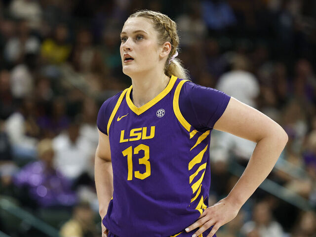 NEW ORLEANS, LOUISIANA - NOVEMBER 17: Kate Koval #13 of the LSU Tigers walks backcourt during the first half of a game against the Tulane Green Wave at Avron B. Fogelman Arena on November 17, 2025 in New Orleans, Louisiana.