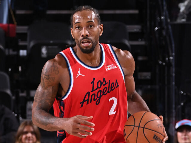 INGLEWOOD, CA - JANUARY 1: Kawhi Leonard #2 of the LA Clippers dribbles the ball during the game against the Utah Jazz on January 1, 2026 at Intuit Dome in Los Angeles, California. NOTE TO USER: User expressly acknowledges and agrees that, by downloading and/or using this Photograph, user is consenting to the terms and conditions of the Getty Images License Agreement. Mandatory Copyright Notice: Copyright 2026 NBAE