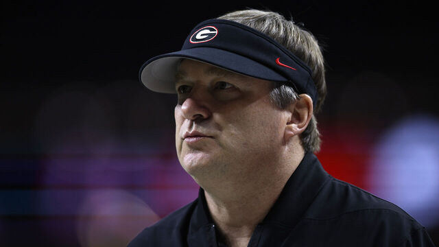 NEW ORLEANS, LOUISIANA - JANUARY 01: Head coach Kirby Smart of the Georgia Bulldogs looks on prior to the game against the Ole Miss Rebels during the 2025 College Football Playoff Quarterfinal at the Allstate Sugar Bowl at Caesars Superdome on January 01, 2026 in New Orleans, Louisiana.