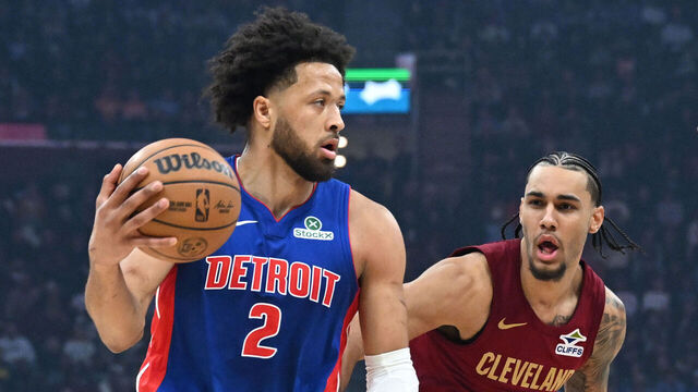 CLEVELAND, OH - JANUARY 4: Cade Cunningham #2 of the Detroit Pistons drives to the basket during the game against the Cleveland Cavaliers on January 4, 2026 at Rocket Arena in Cleveland, Ohio. NOTE TO USER: User expressly acknowledges and agrees that, by downloading and/or using this Photograph, user is consenting to the terms and conditions of the Getty Images License Agreement. Mandatory Copyright Notice: Copyright 2026 NBAE