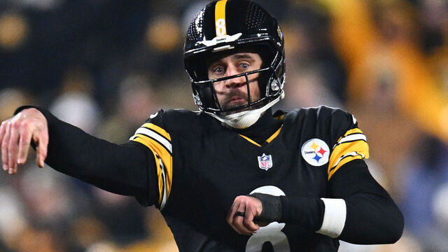 PITTSBURGH, PENNSYLVANIA - JANUARY 04: Aaron Rodgers #8 of the Pittsburgh Steelers throws a pass during the second quarter against the Baltimore Ravens at Acrisure Stadium on January 04, 2026 in Pittsburgh, Pennsylvania.