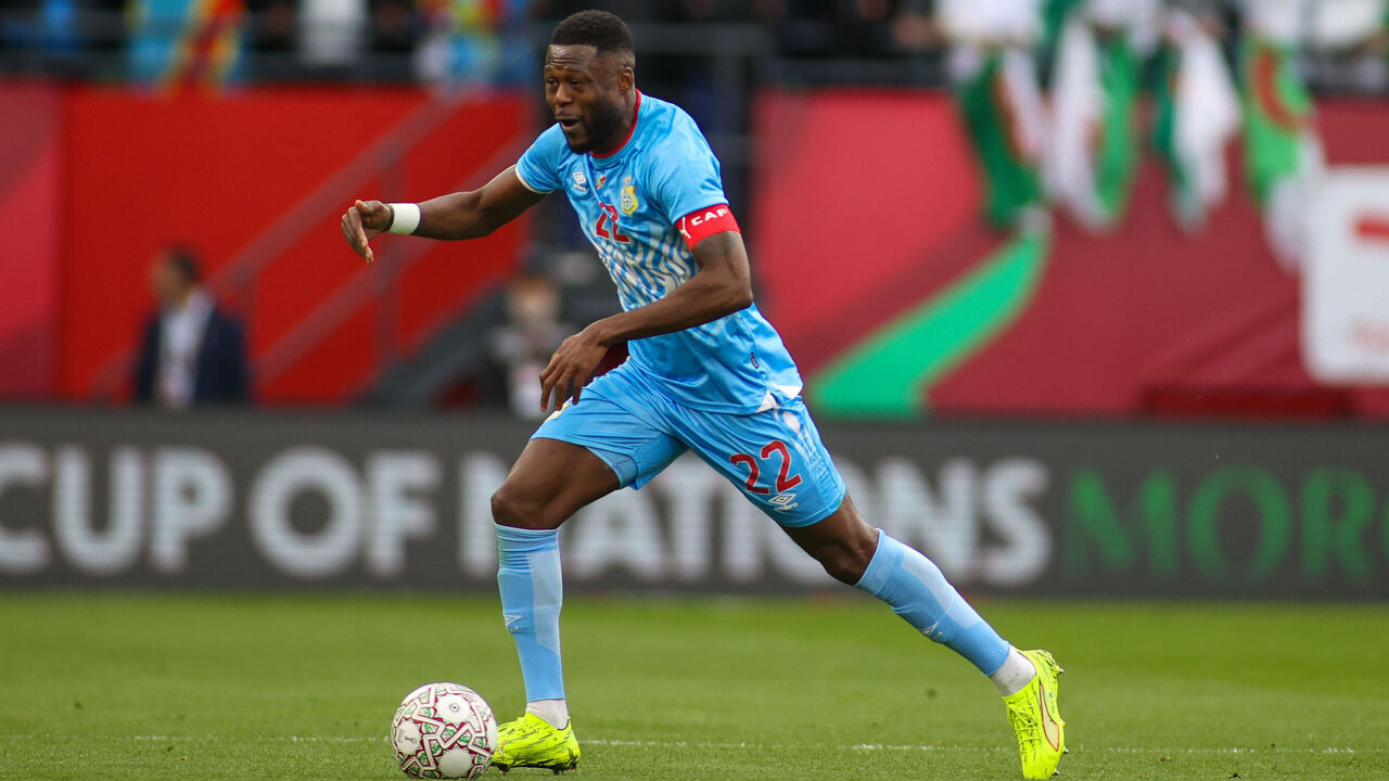 Rabat, Morocco - January 6: DR Congo's Chancel Mbemba running with the ball during the Africa Cup Of Nations Round Of 16 match between Algeria and DR Congo at Moulay Hassan Stadium on January 6, 2026 in Rabat, Morocco.