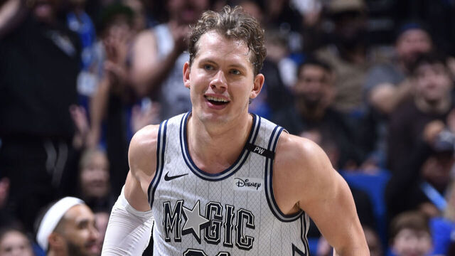 ORLANDO, FL - DECEMBER 15: Moritz Wagner #21 of the Orlando Magic looks on during the game against the New York Knicks on December 15, 2024 at Kia Center in Orlando, Florida. Mandatory Copyright Notice: Copyright 2024 NBAE