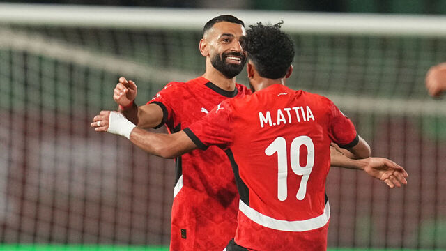 Mohamed Salah Mahrous Ghaly of Egypt celebrate during the AFCON Group B match between Ivory Coast and Egypt at Agadir stadium, Agadir, Morocco on January 10, 2026.