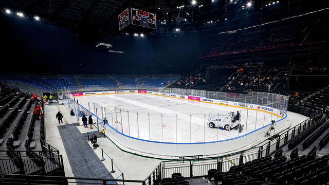 MILAN, ITALY - JANUARY 10: General view inside the stadium prior to the ice hockey Coppa Italia 2025/26 second semifinal match between Alleghe Hockey and HC Eppan Appiano Anet at Milano Santagiulia Ice Hockey Arena on January 10, 2026 in Milan, Italy. The game is a key test event for upcoming Olympic and Paralympic Winter Games Milano Cortina 2026.