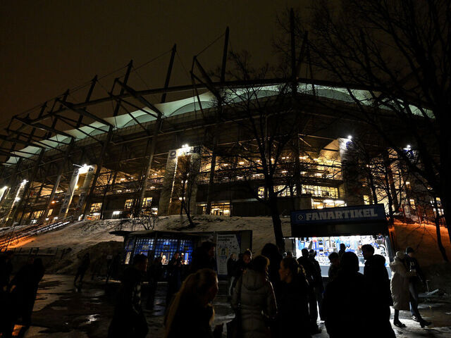 HAMBURG, GERMANY - JANUARY 13: General view outside the stadium, as fans enjoy the pre-match atmosphere prior to the Bundesliga match between Hamburger SV and Bayer 04 Leverkusen at Volksparkstadion on January 13, 2026 in Hamburg, Germany.