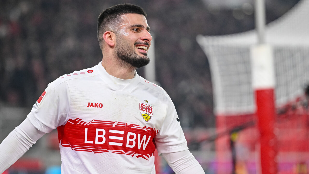 Stuttgart, Germany - January 13: Deniz Undav of VfB Stuttgart looks on during the Bundesliga match between VfB Stuttgart and Eintracht Frankfurt at MHPArena Stuttgart on January 13, 2026 in Stuttgart, Germany.