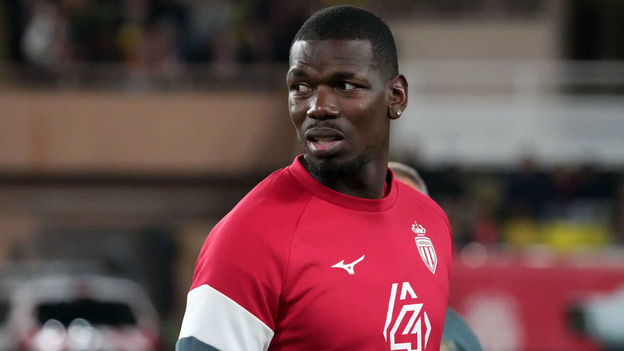 MONACO, MONACO - DECEMBER 09: Paul Pogba of AS Monaco looks on during the UEFA Champions League 2025/26 League Phase MD6 match between AS Monaco and Galatasaray A.S. at Stade Louis II on December 09, 2025 in Monaco, Monaco.
