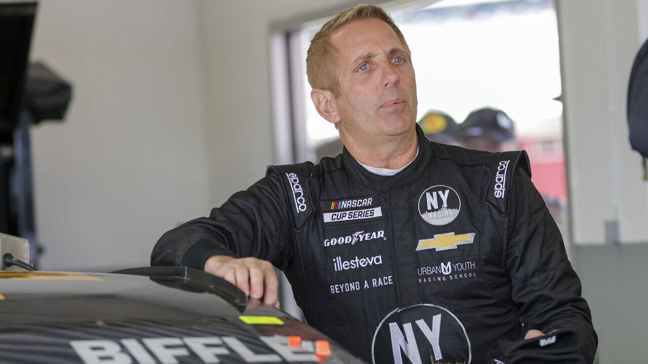 DAYTONA, FL - FEBRUARY 19: Greg Biffle (#44 NY Racing Team Grambling State University Chevrolet) during final practice for the Daytona 500 NASCAR Cup Series race on February 19, 2022 at Daytona International Speedway ion Daytona Beach, Fl.