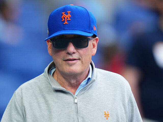 MIAMI, FLORIDA - APRIL 01: New York Mets owner Steve Cohen looks on during batting pratcice prior to a game between the Miami Marlins and the New York Mets at loanDepot park on April 01, 2025 in Miami, Florida.