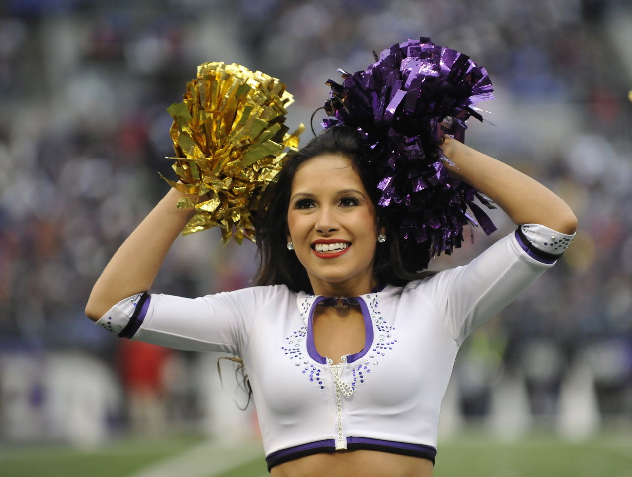 Baltimore Ravens Cheerleaders - Working together makes stunts that