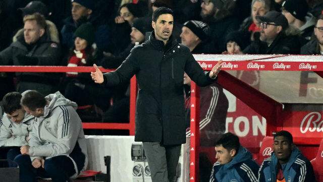CORRECTION / Arsenal's Spanish manager Mikel Arteta reacts during the English Premier League football match between Nottingham Forest and Arsenal at The City Ground in Nottingham, central England, on January 17, 2026. to third parties, please ensure that the same actions are carried out by them. Failure to promptly comply with these instructions will entail liability on your part for any continued or post notification usage. Therefore we thank you very much for all your attention and prompt action. We are sorry for the inconvenience this notification may cause and remain at your disposal for any further information you may require."
